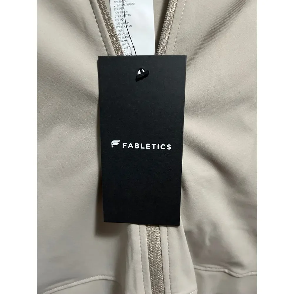 NWT Fabletics Men’s The One Jacket XS Brutalist Khaki Quick-Dry‎ Lightweight Zip